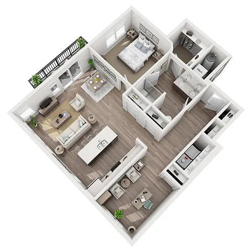 Floor plan Harmony - One Bedroom