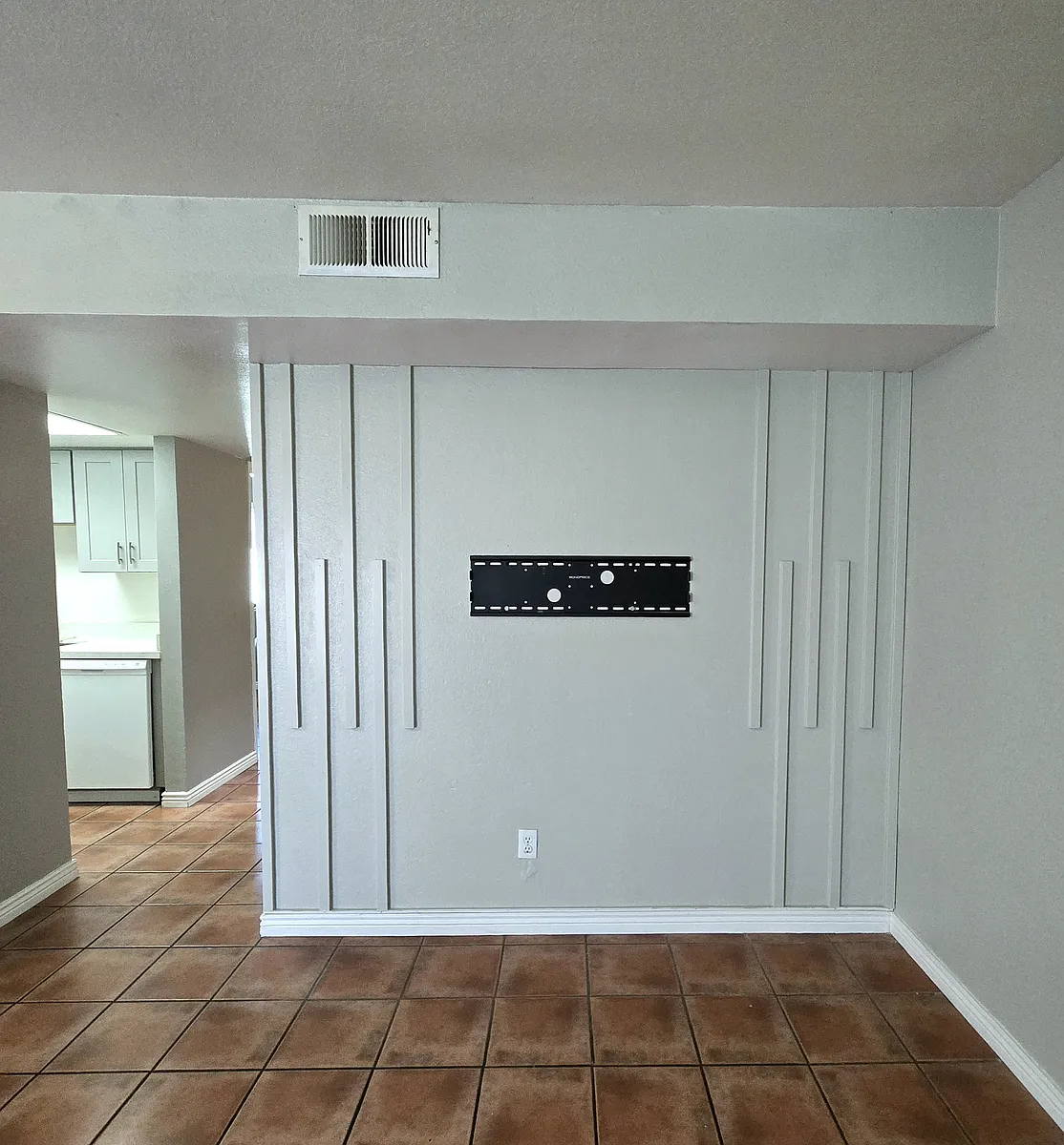 New feature wall with TV wall mount - 609 W 13th St