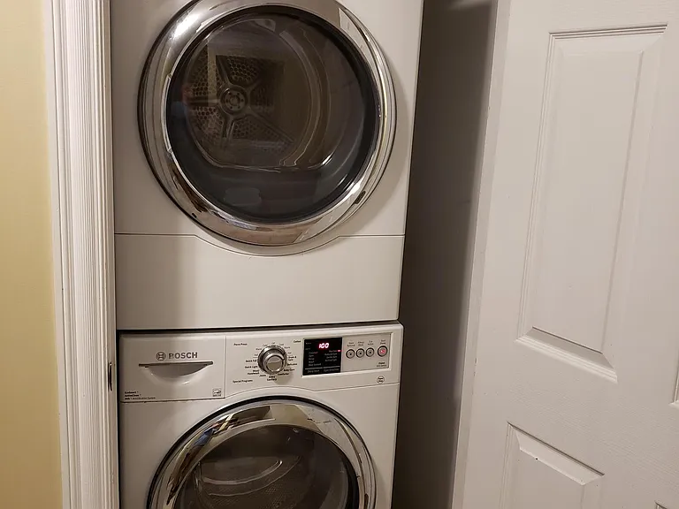 Included washer and dryer is located on the second floor outside of the bedrooms for convient access.