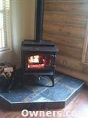 Wood burning fireplace