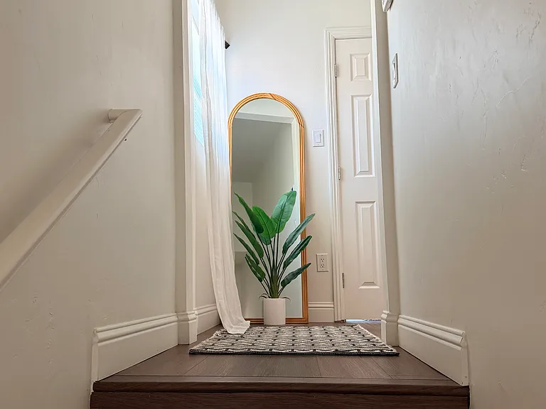 Stairs to Bathroom, and 2 rooms.