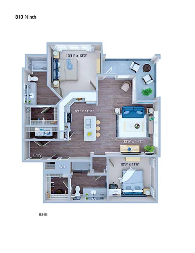 Floor plan B3
