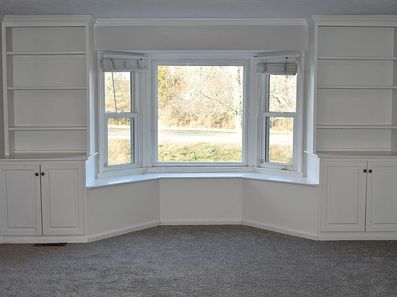 Living Room with built-in shelving
