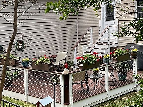 Custom IPE deck with SS rail