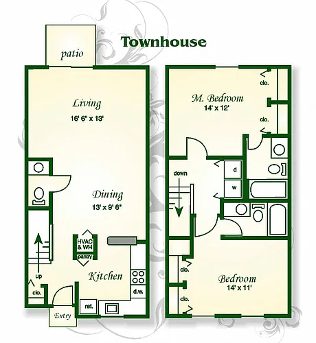 Floor plan Graybeard Townhouse