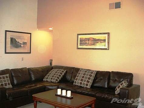 Living Room with Vaulted Ceiling