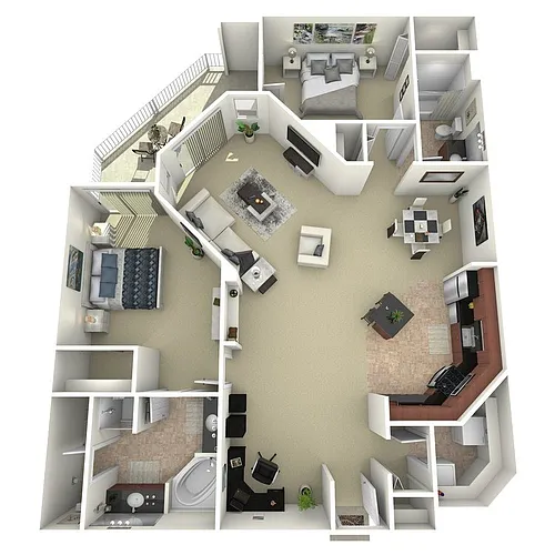 Floor plan 2X2 C