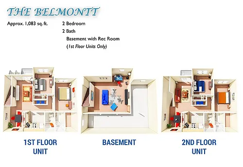Floor plan The Belmont + Basement