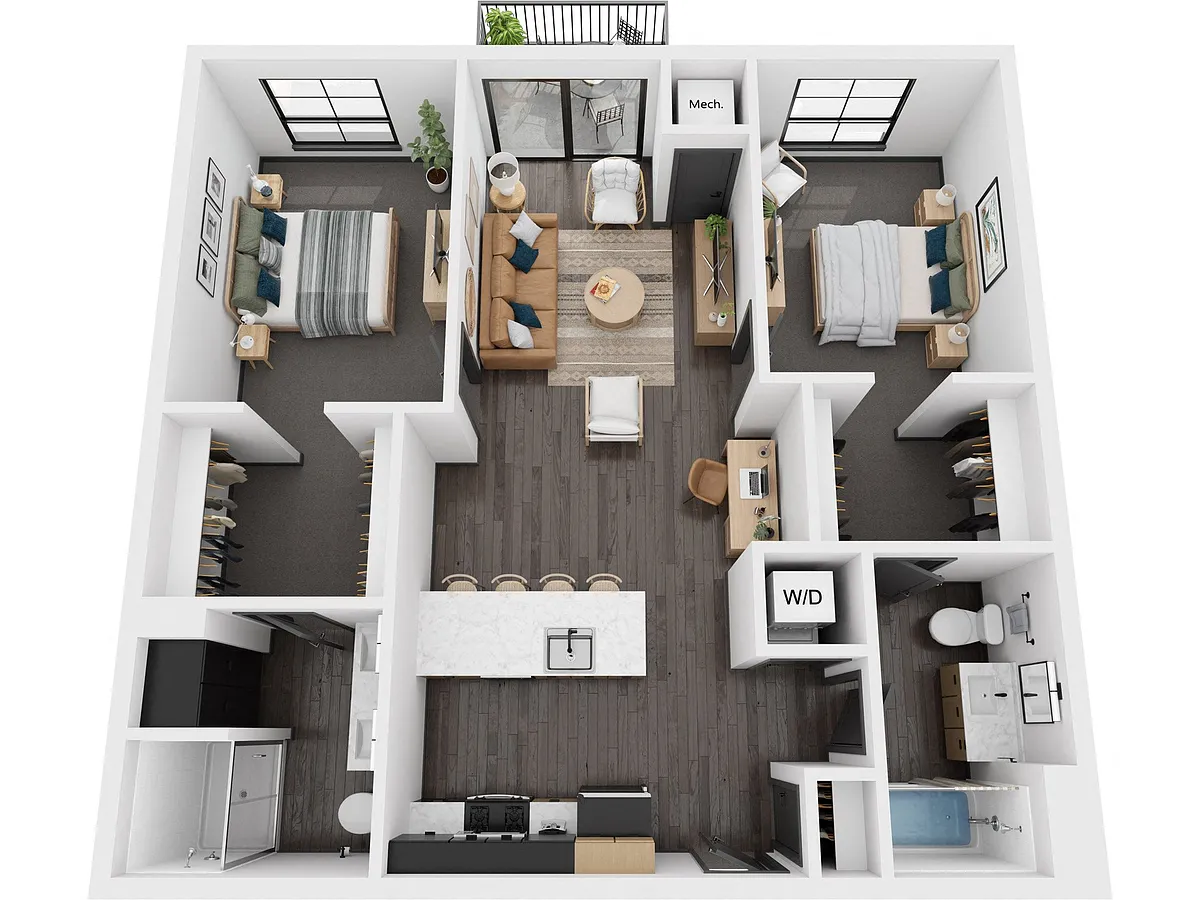 Floor plan Birch5 / 1054