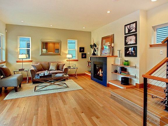 Open Living and Entertaining area with Gas Fireplace, Wired for Media Center above fireplace, Select