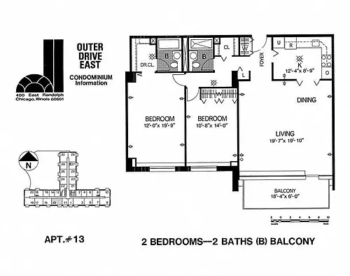 Floor plan Tier 13