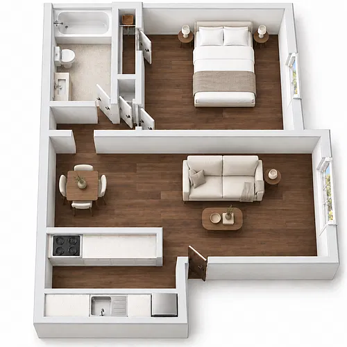 Floor plan One Bedrrom