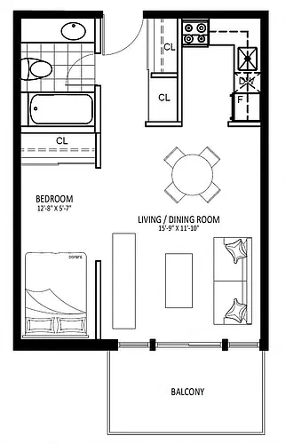 Floor plan 8675 French - Plan B