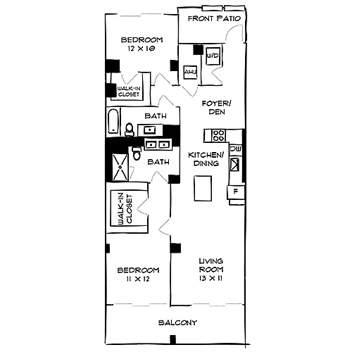Floor plan The Park 2J