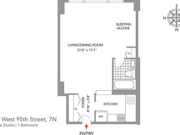 2nd image of 215 W 95th St APT 7N