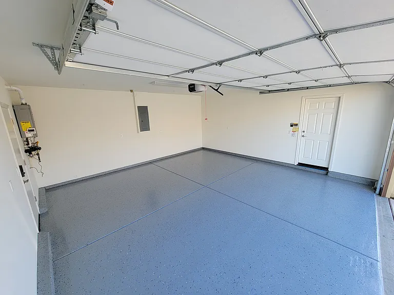 Painted Garage with Epoxy Floor