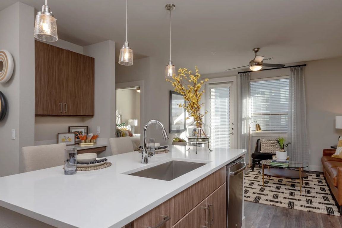 Finish Package I kitchen and living room with hard surface flooring