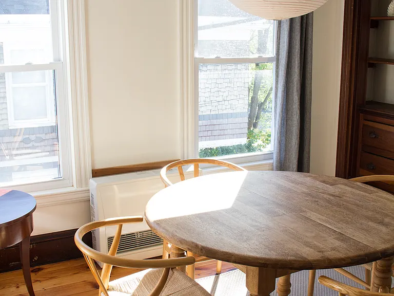 Dining room with built-in