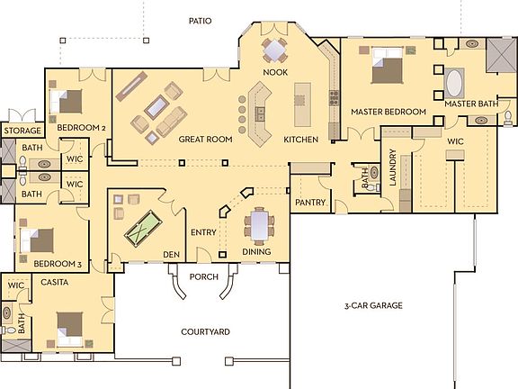 3543 Courtyard Floor Plan