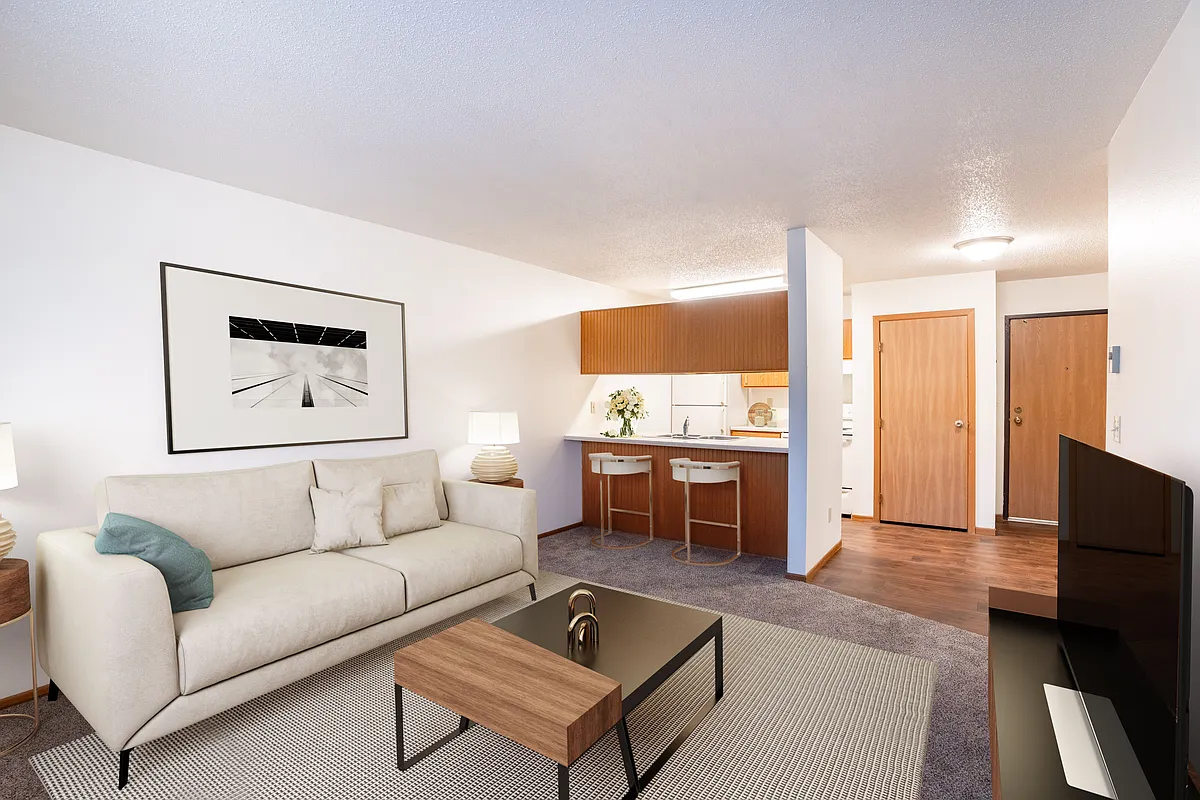 Fargo, ND Candlelight Apartments | 11B | Living - Candlelight