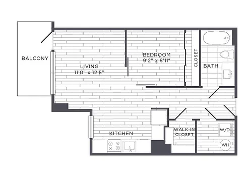 Floor plan Urban One Bedroom