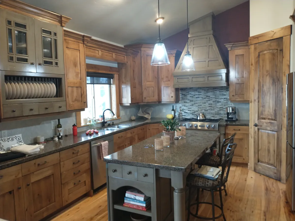 Kitchen with double oven and island - 12347 Ross Creek Dr