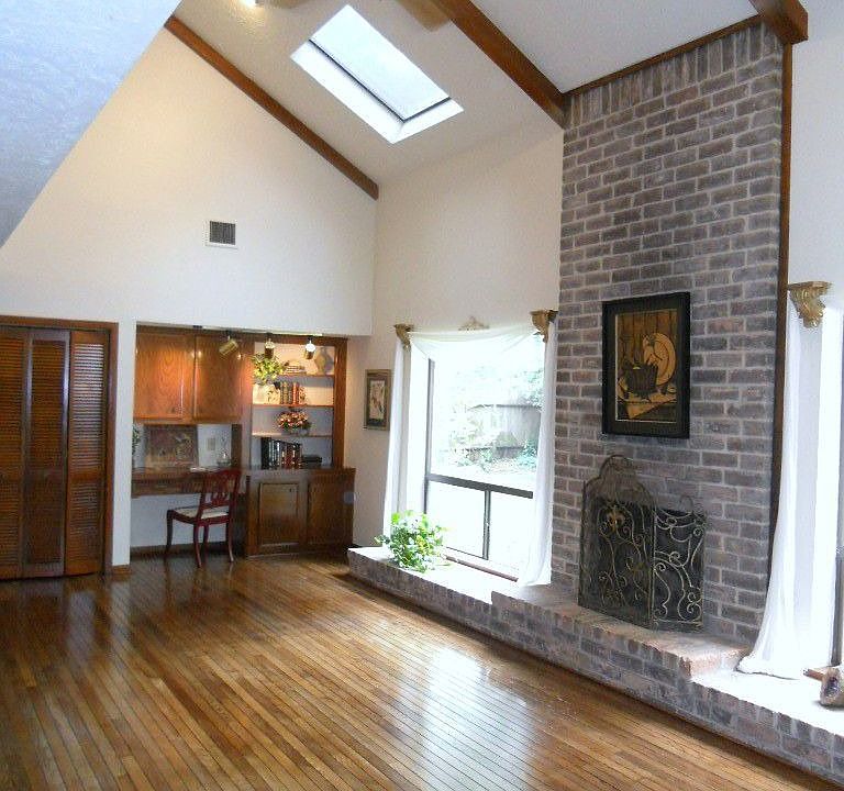 Living room with fantastic wood floors.
