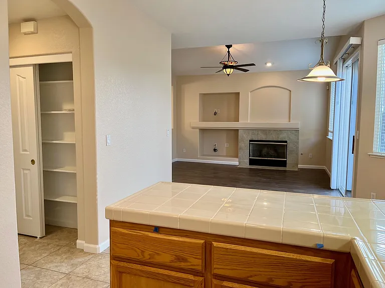 View of Kitchen and Family Room from Sink
