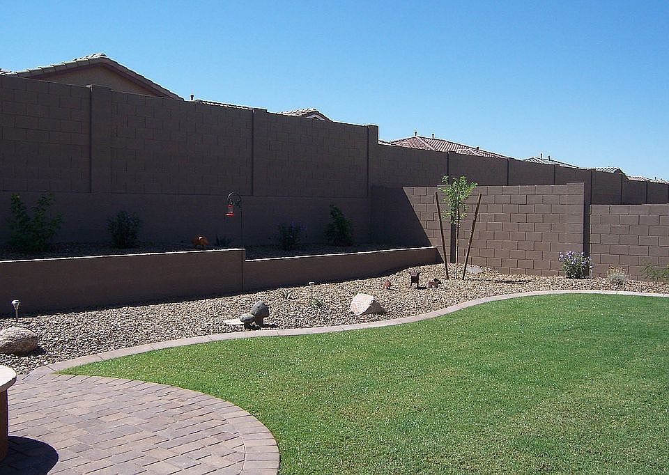 Backyard after