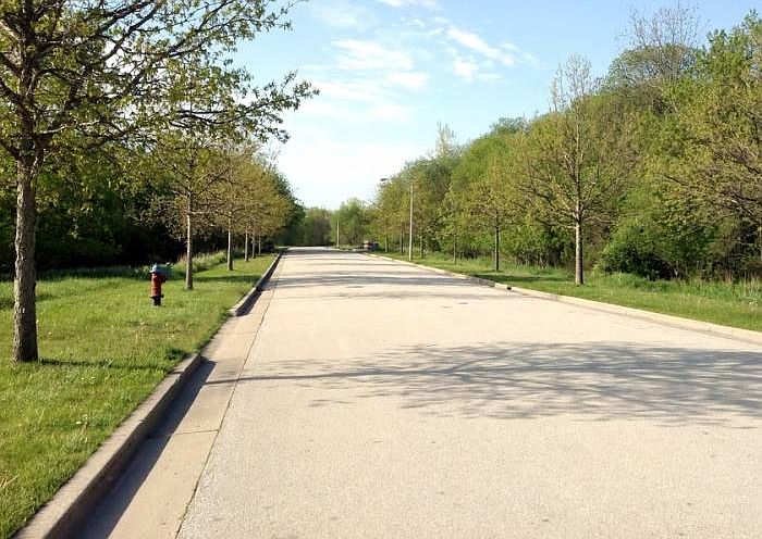 Looking south