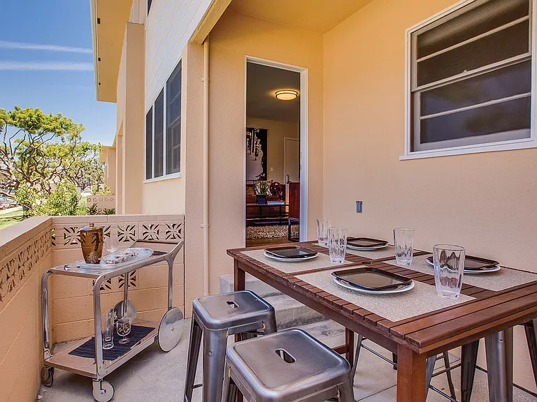 Relax outside and enjoy the fresh air on your private patio available in select apartments