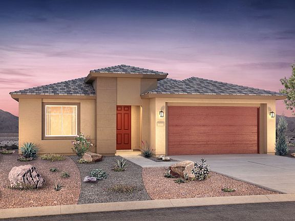 Single-story Manzanita floorplan shown in Elevation C with different stucco colors for a modern desi
