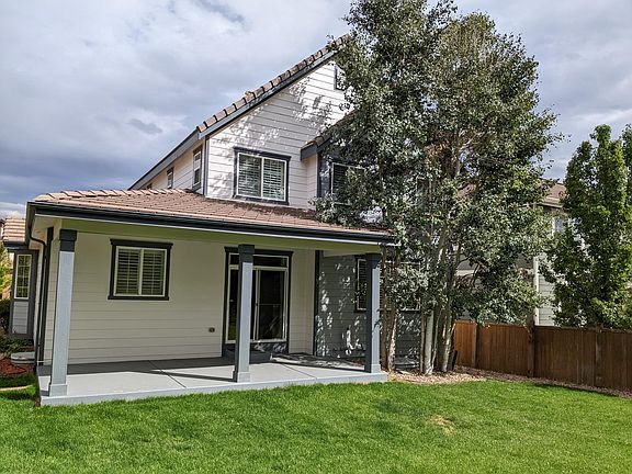 Covered back patio area