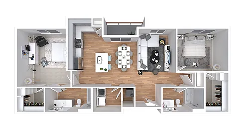 Floor plan 2X2-1104