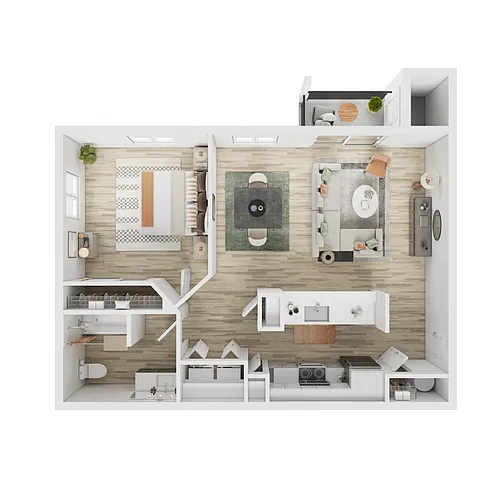 Floor plan 1x1 - A3 Renovated