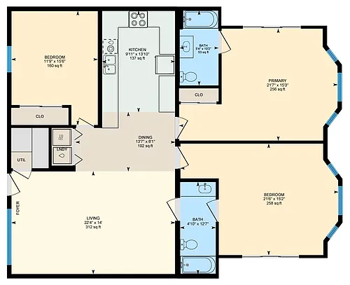 Floor plan 3672 - Persian Empire II Contemporary 3Bd 2Ba