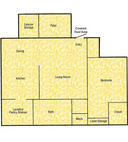 Floor plan 1 Bed/1 Bath