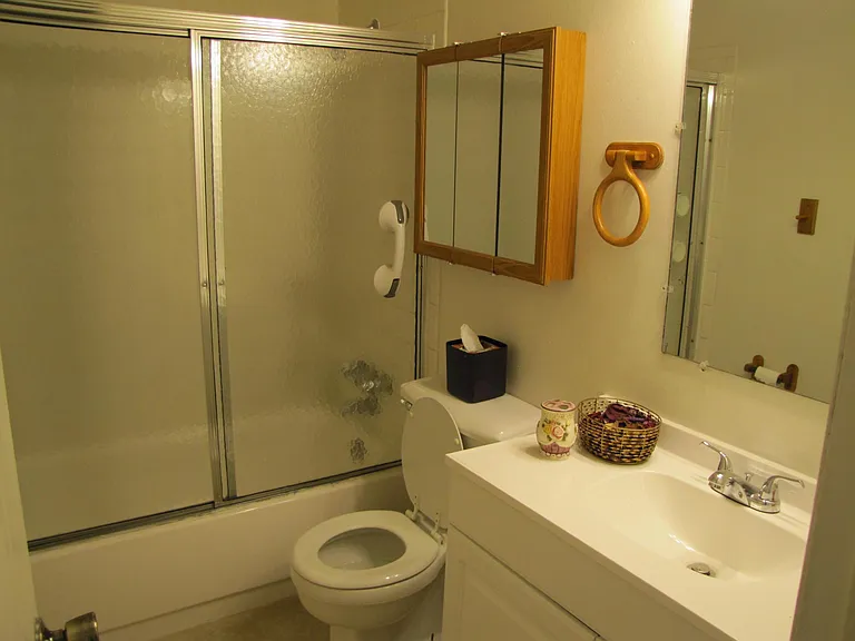 Newer basement bath with shower