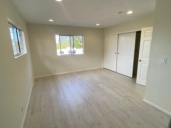Primary bedroom with large closets.