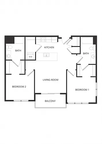 Floor plan Frederick 2F 2x2