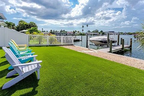 Backyard and boat dock