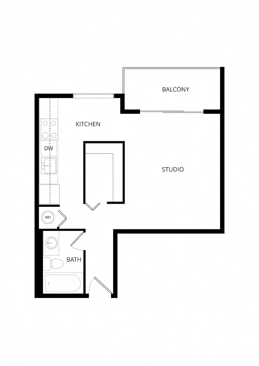 Floor plan Studio Apartment