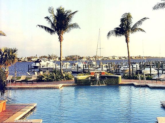 Waterfront pool and marina!