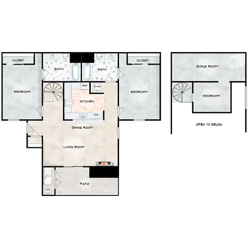 Floor plan 3 Bedroom 2 Bathroom