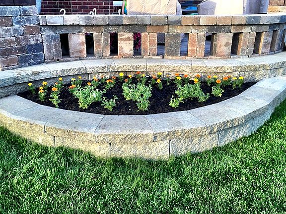 Built in flower beds