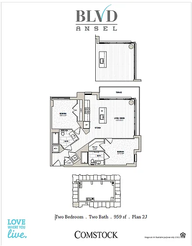 Floor plan 2 Bed/2 Bath-2J