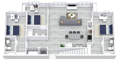Floor plan 5x5 Townhouse