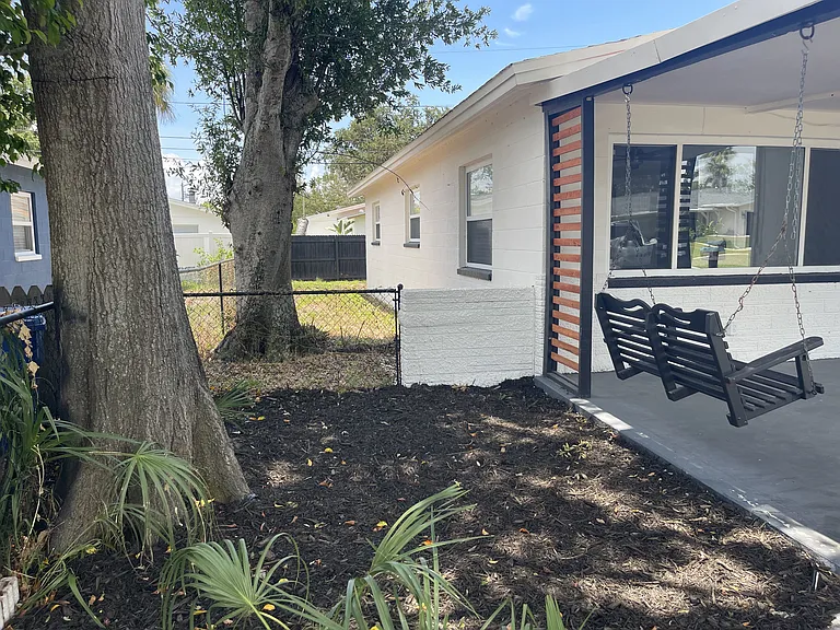left side of the house fenced