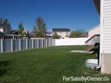 Large fenced backyard