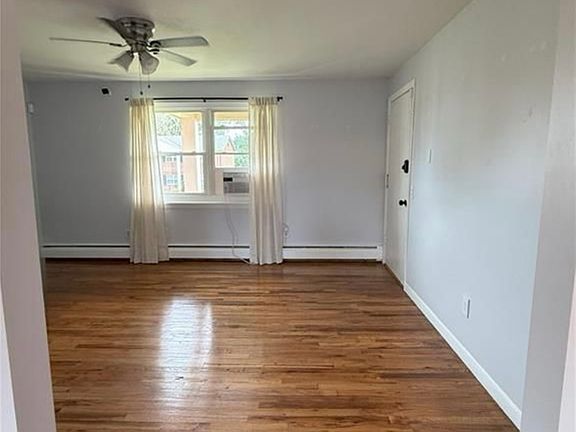 View of living room from kitchen.